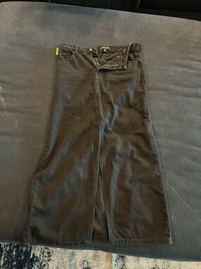 Lucky Brand Black Maxi Jean Skirt with Center Front Slit